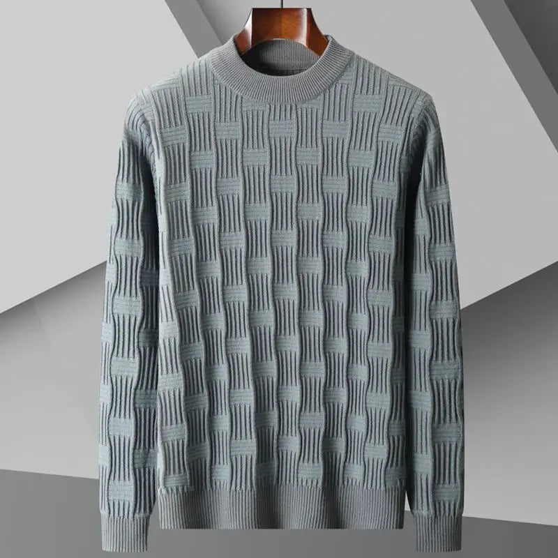 Elegant pullover dam med strukturerat mönster