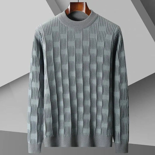 Elegant pullover dam med strukturerat mönster