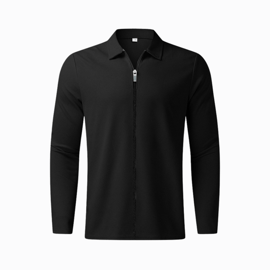 ZIP POLO - Svart