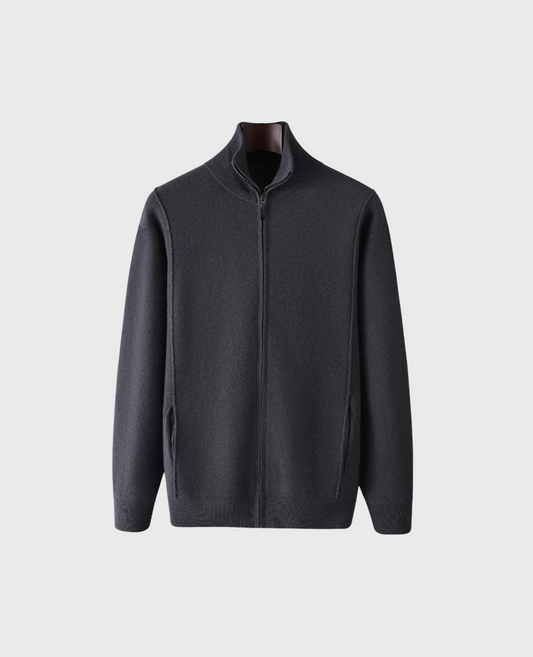 STICKAD CARDIGAN SVART