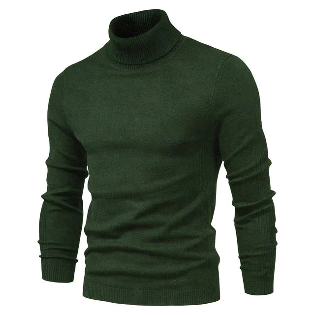 Elegant Polotröja i Enfärg för Herr | Perfekt för Höst/Vinter