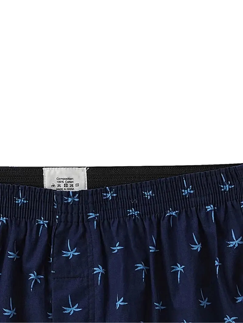 Blå boxershorts i bomull för män - Melker