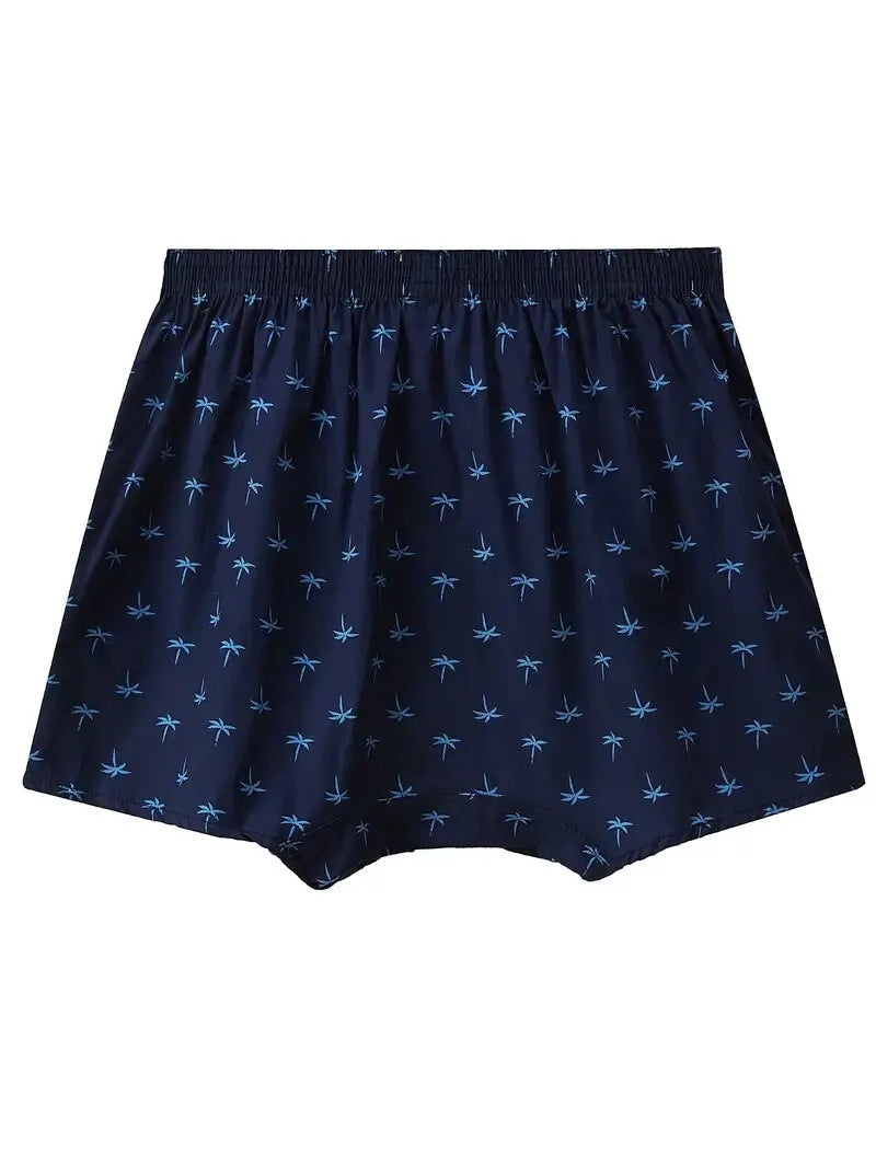 Blå boxershorts i bomull för män - Melker