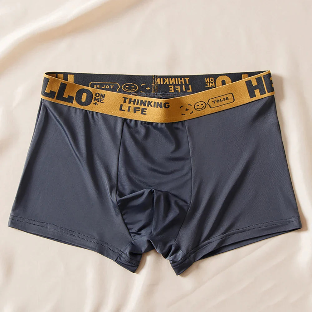 Andningsbara sidenboxershorts för män (förpackning med 4) - Ossian