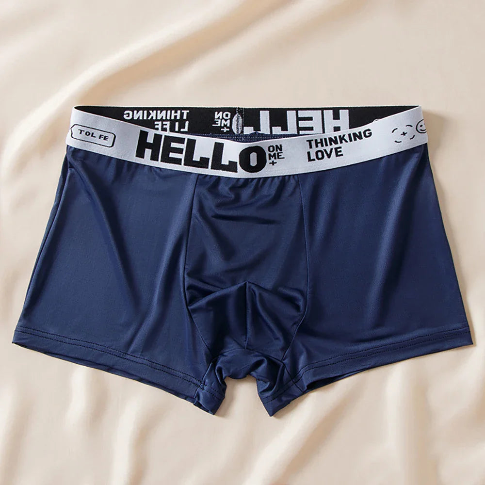 Andningsbara sidenboxershorts för män (förpackning med 4) - Ossian