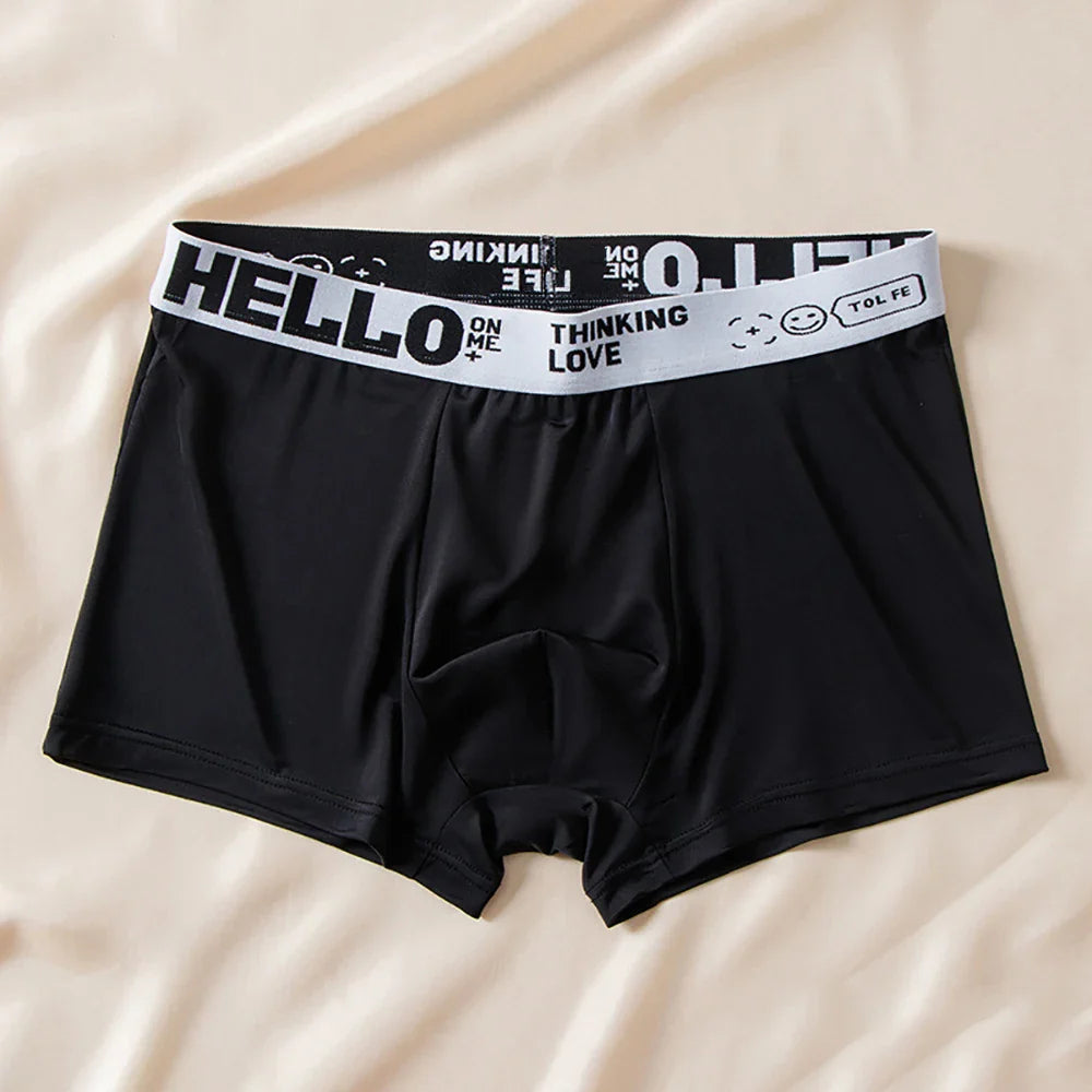 Andningsbara sidenboxershorts för män (förpackning med 4) - Ossian