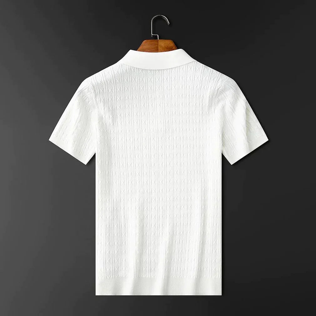 Waffle Jacquard Stickad Skjorta - Max