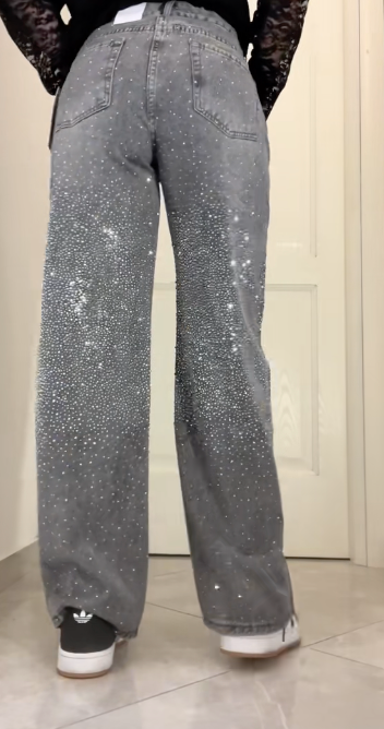Sparkly Glitter Jeans women