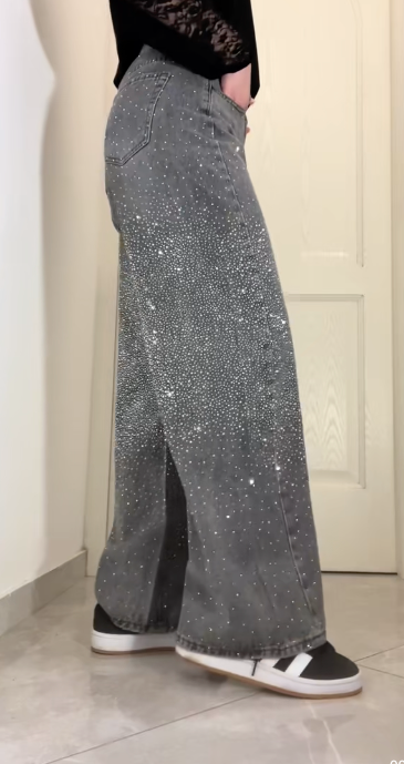 Sparkly Glitter Jeans women