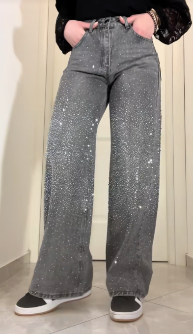Sparkly Glitter Jeans women