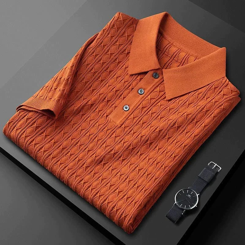 Waffle Jacquard Stickad Skjorta - Max