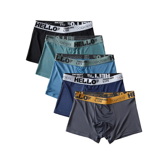 Andningsbara sidenboxershorts för män (förpackning med 4) - Ossian