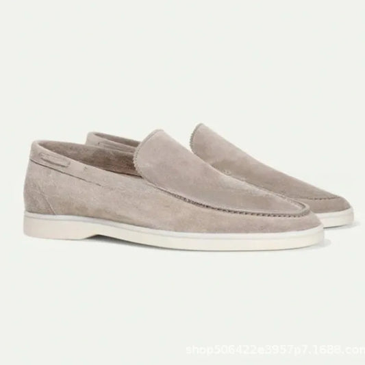 2025 Klassiska Mocka Läder Loafers Herr Casual Skor Lyxmärke Herr Andningsbara Slip Körskor Casual Dress Skor Mockasiner