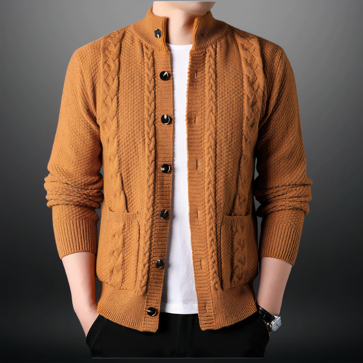 Toby - Trendig stickad cardigan för män