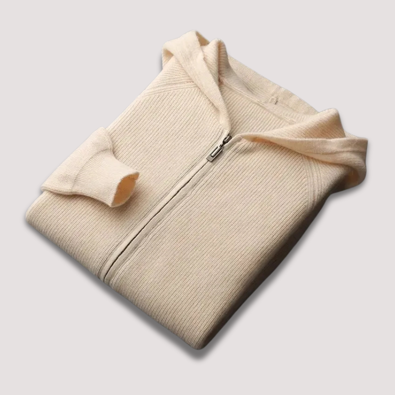 Herr – stickad halvzip-tröja – stilren casual pullover för hösten