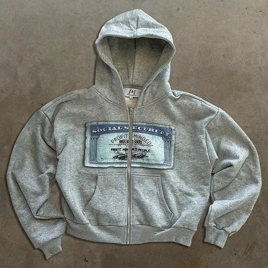 Y2K Retro Hoodie för herrar och damer