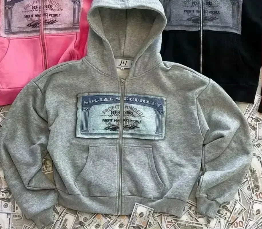 Y2K Retro Hoodie för herrar och damer