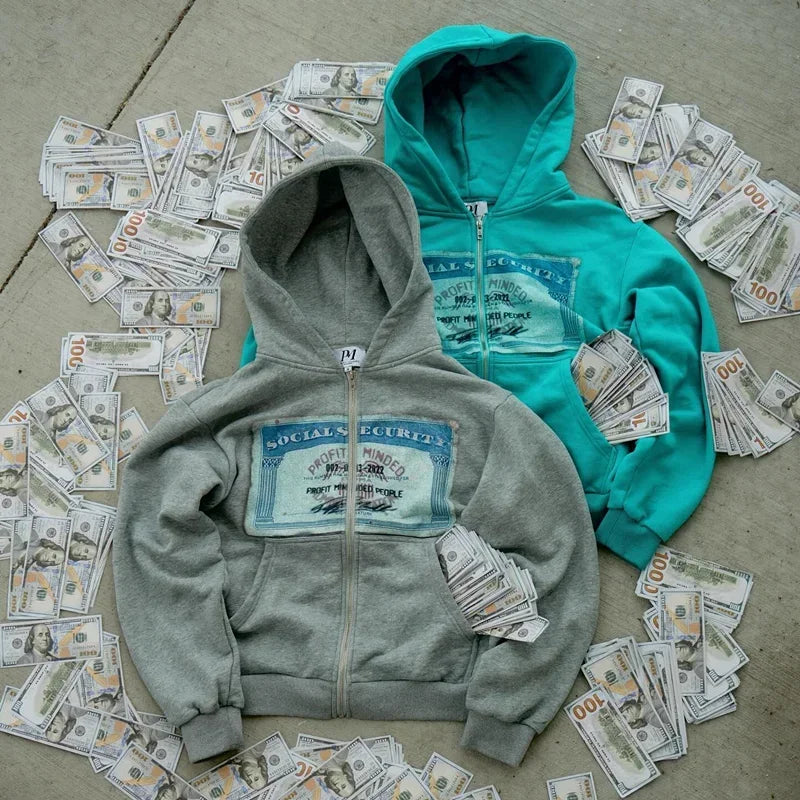 Y2K Retro Hoodie för herrar och damer