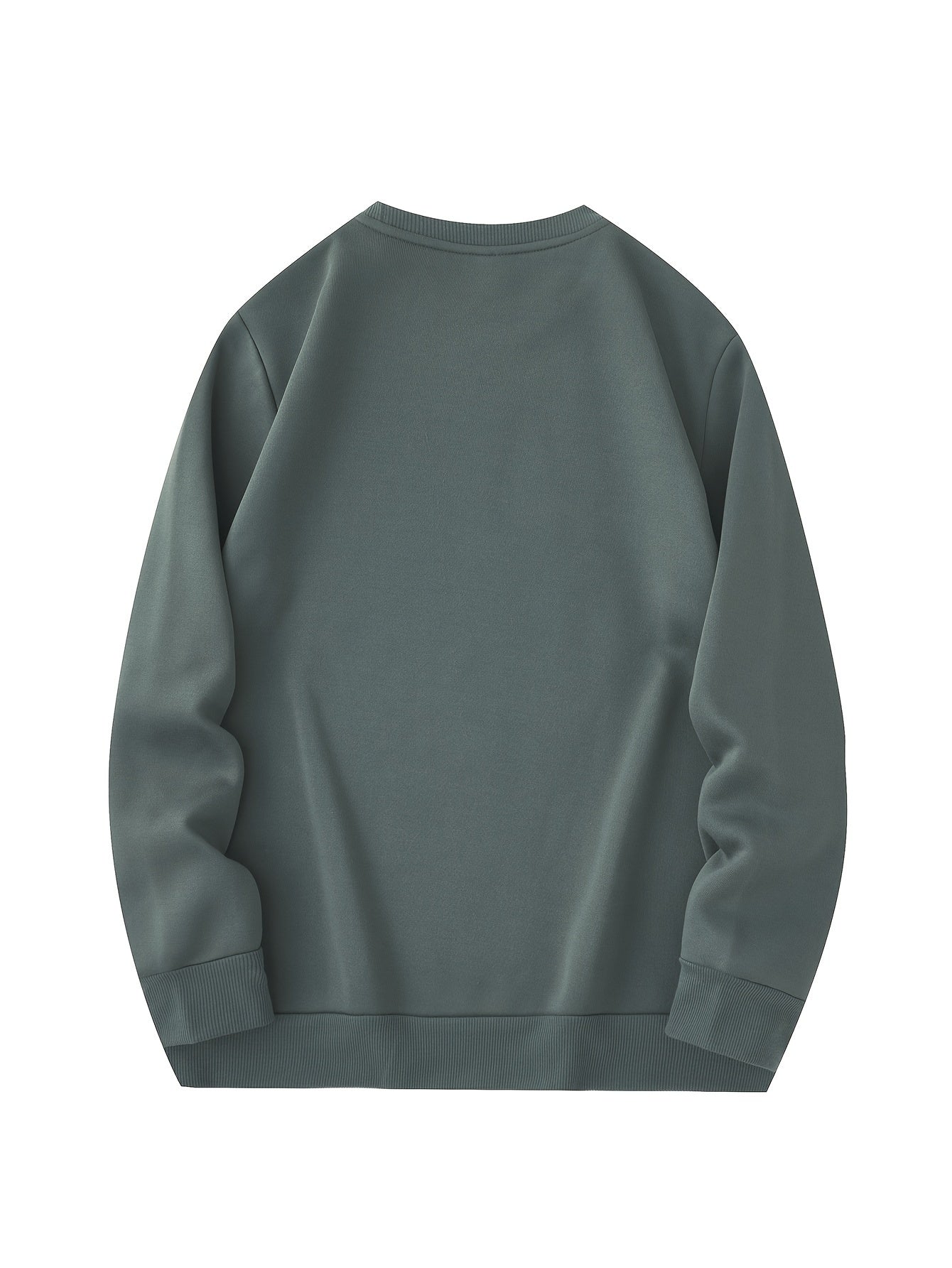 Casual Oversized Tröja med Bergsmönster Tryck för Herr | Perfekt för Höst/Vinter