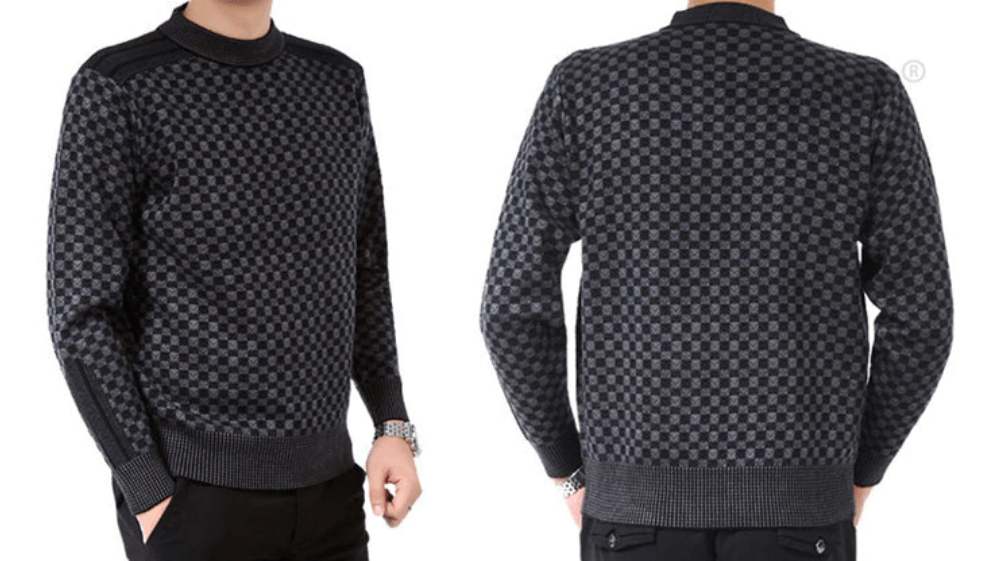 Tidlös Tröja med Enkel Design För Herr | Perfekt för Alla årstider